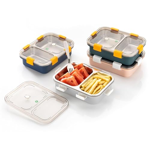 TG Tails Steel Lunch Box โ 3 Compartments, 800ml (Pink)