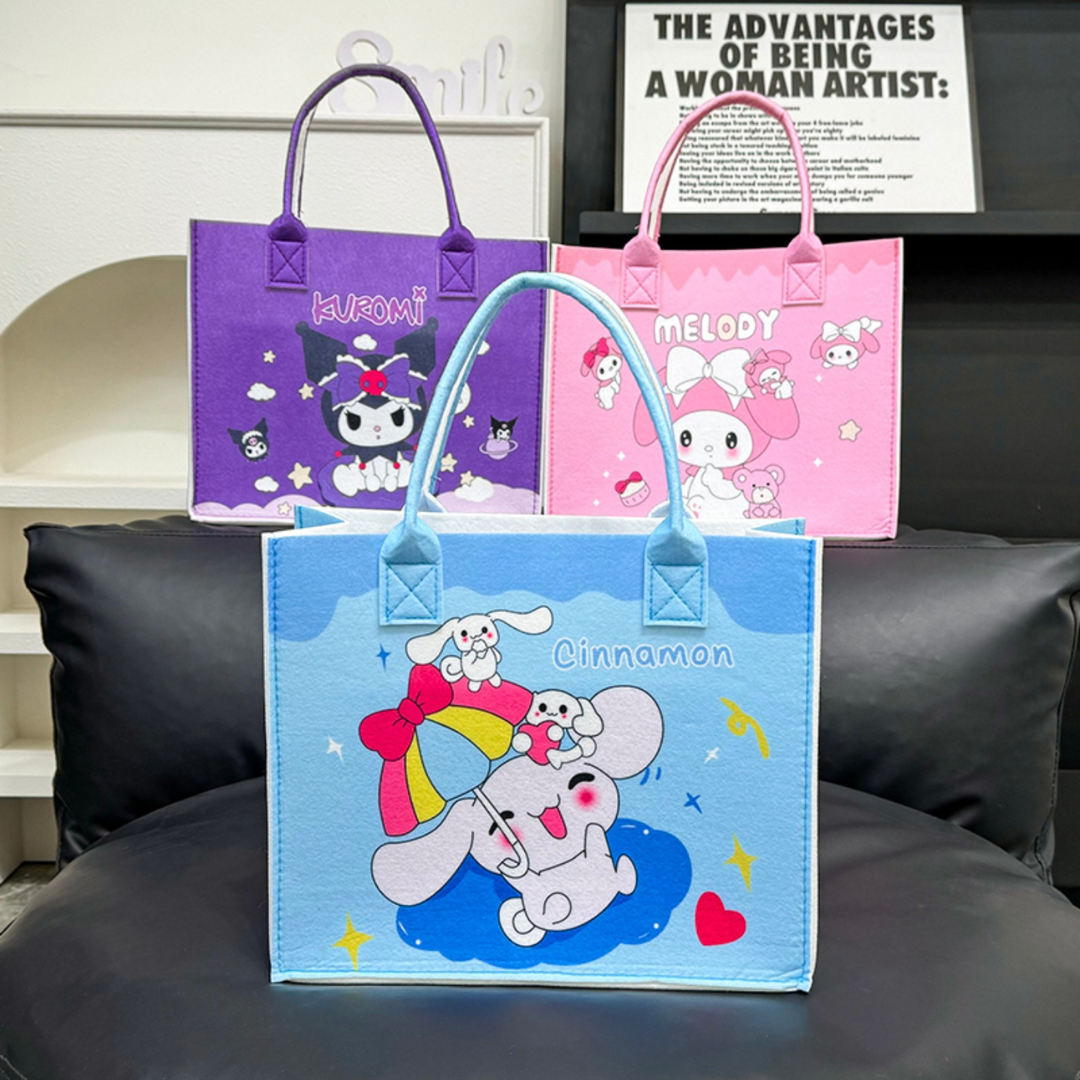 Premium Washable Bunny Tote Bag – Cute Cartoon Design for Kids & Teens