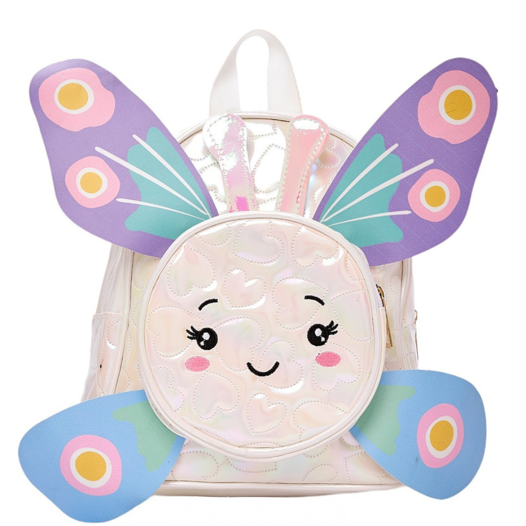 Holographic Butterfly Bunny Kids Backpack