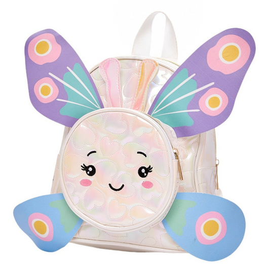 Holographic Butterfly Bunny Kids Backpack