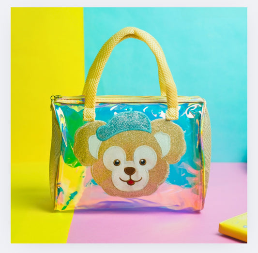 Unicorn 3-in-1 Pink Mesh Cosmetic Bag Set