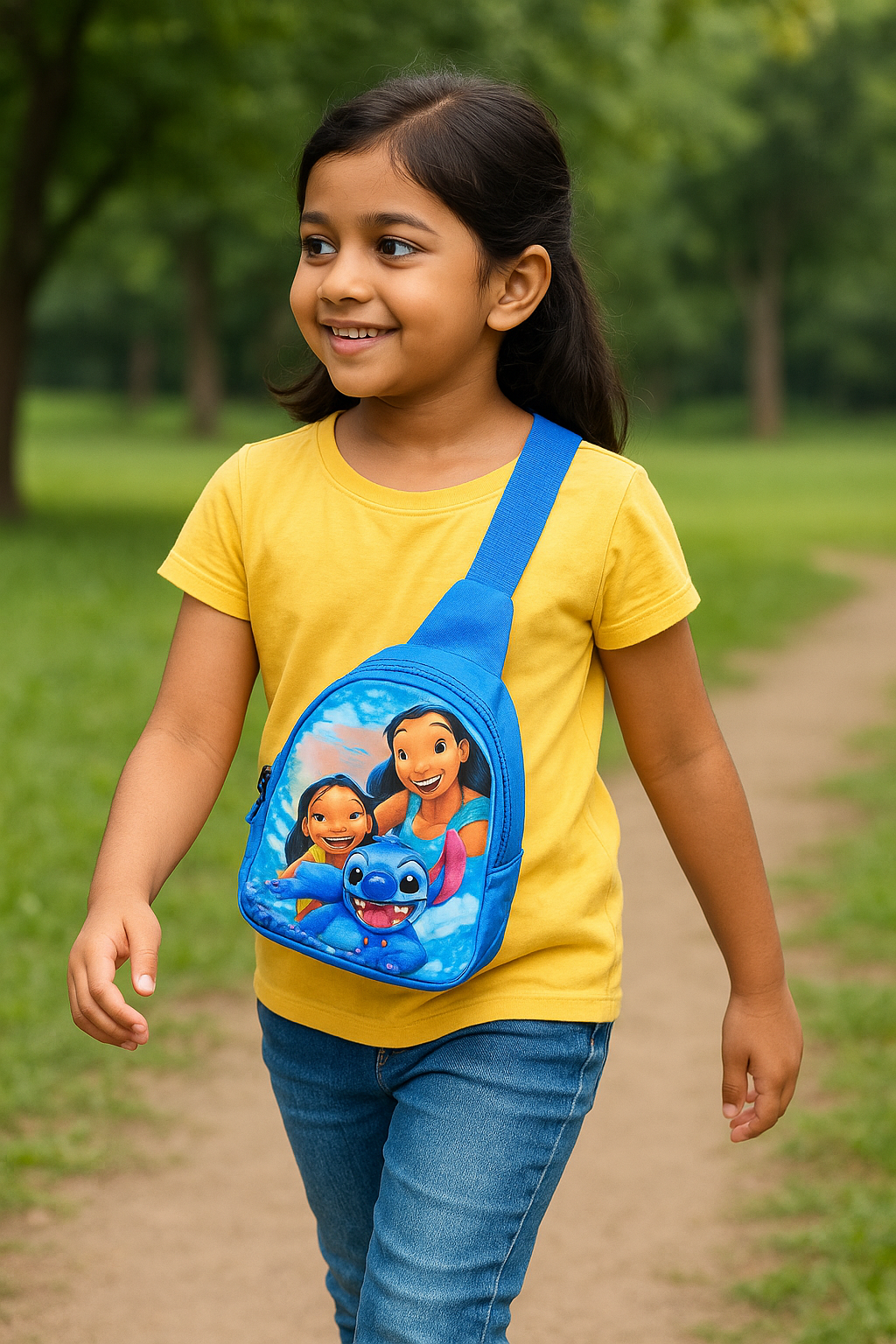 Kids Cartoon Chest Bag โ Lightweight Crossbody Sling for Boys & Girls (3โ10 Yrs)