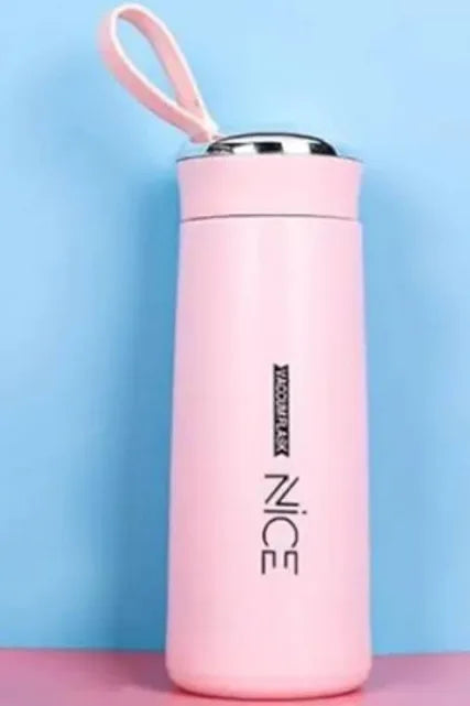 Motivational Gradient Water Bottle – Leak-Proof with Time Markers & Strap