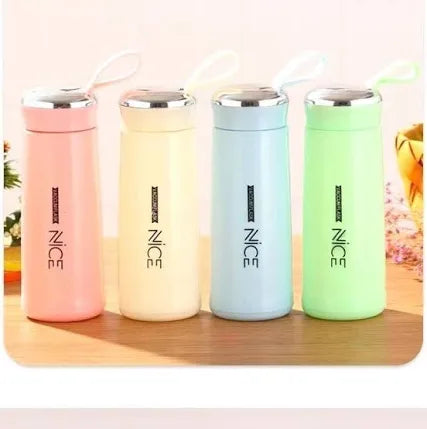 Motivational Gradient Water Bottle – Leak-Proof with Time Markers & Strap