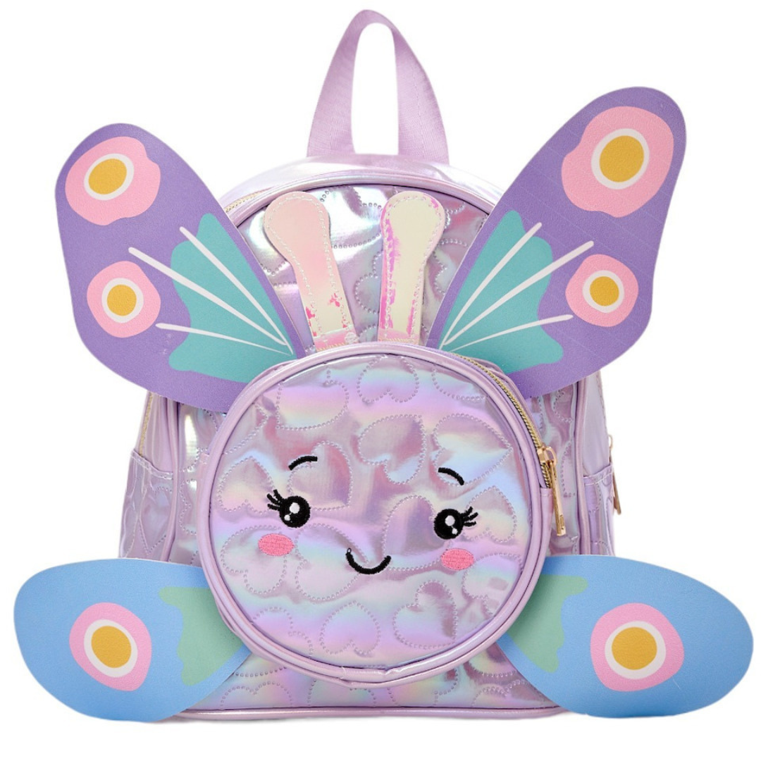 Holographic Butterfly Bunny Kids Backpack