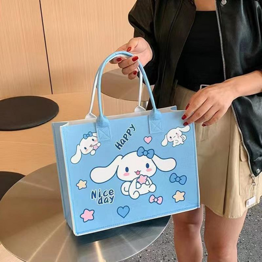 Premium Washable Bunny Tote Bag – Cute Cartoon Design for Kids & Teens