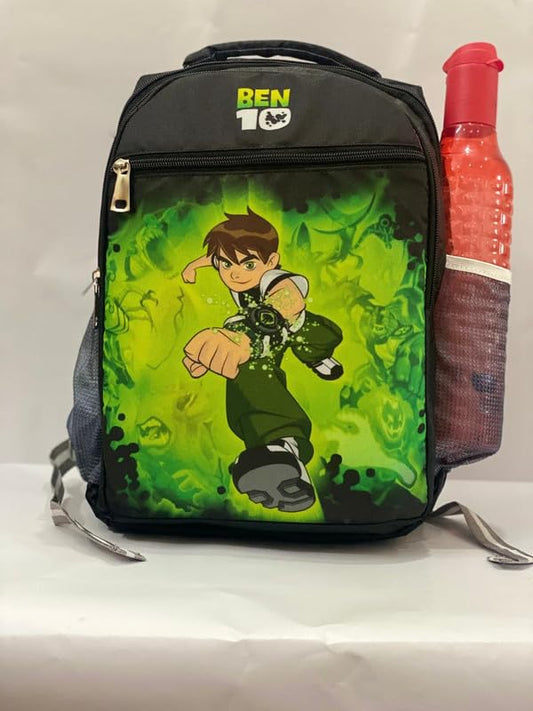 Tail Kitchen's School Backpack for Boys and Girls Ben;10 Printed Waterproof Backpack Bag Ideal For Kids Bag UKG Nursery 1st Class School Bags 5-7 years 16 Inch