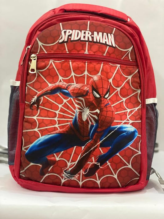 School Backpack for Boys and Girls Spider man Printed Waterproof Backpack Bag Ideal For Kids Bag UKG Nursery 1st Class School Bags 5-7 years 15 Inch