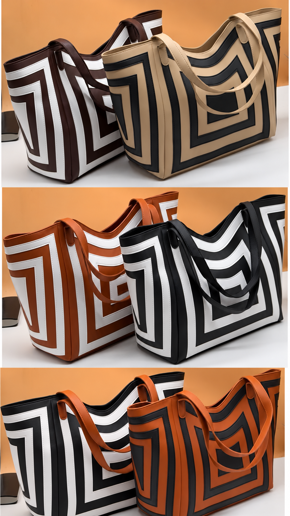 Beautiful Women's Geometric Shoulder Tote Bag