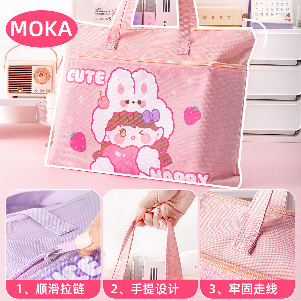 Cartoonistic Carry Bag with Zip Lock