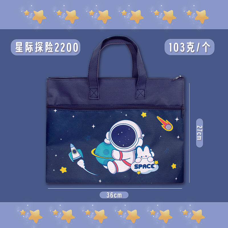 Cartoonistic Carry Bag with Zip Lock