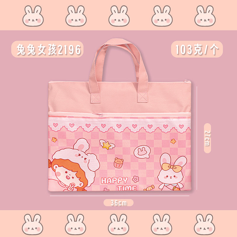Cartoonistic Carry Bag with Zip Lock