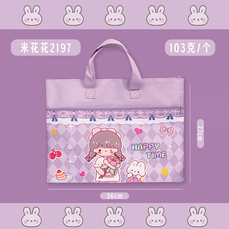Cartoonistic Carry Bag with Zip Lock