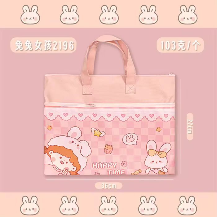 Cartoonistic Carry Bag with Zip Lock