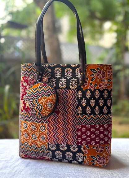 Premium Canvas Tote Bag with Pouch-Brown