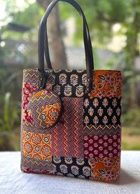 Premium Canvas Tote Bag with Pouch-Brown