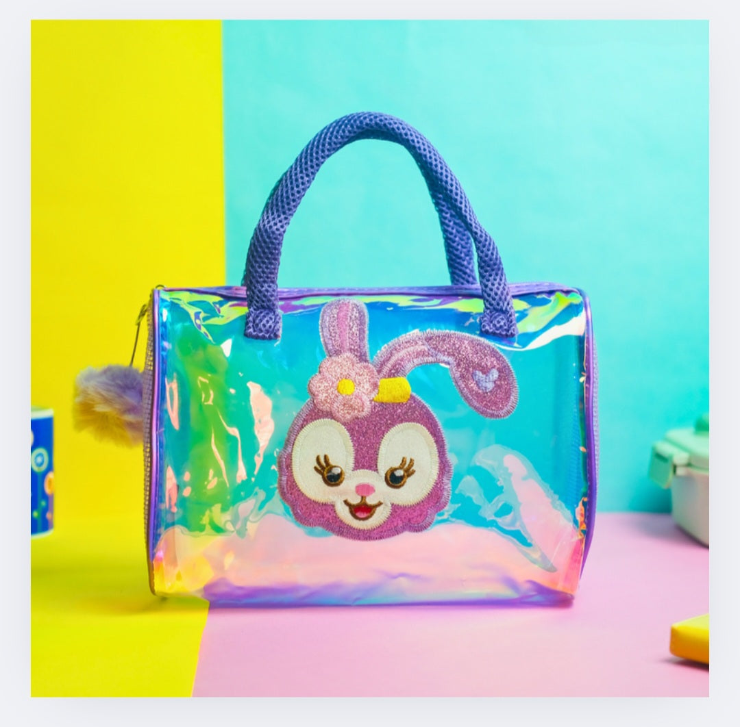 Unicorn 3-in-1 Pink Mesh Cosmetic Bag Set