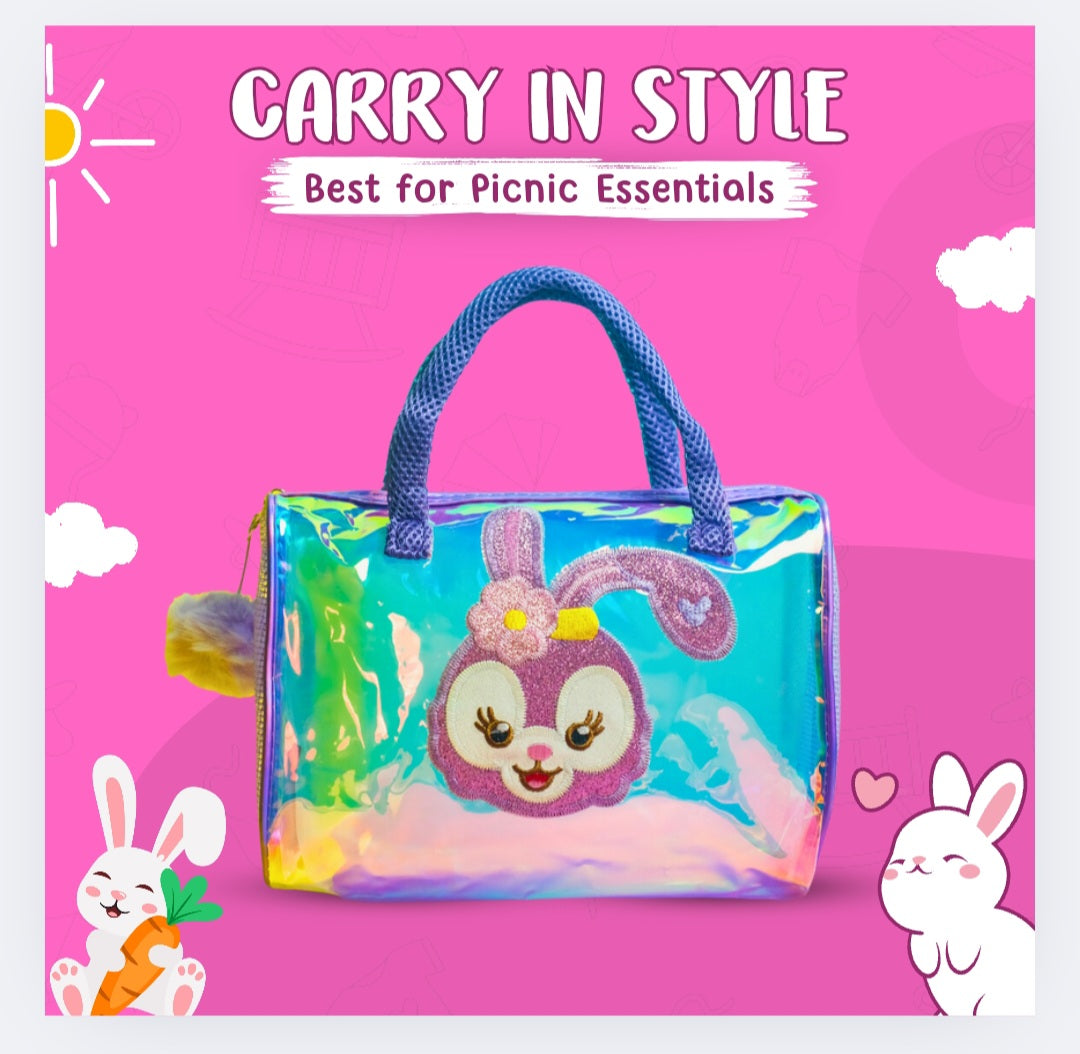 Unicorn 3-in-1 Pink Mesh Cosmetic Bag Set