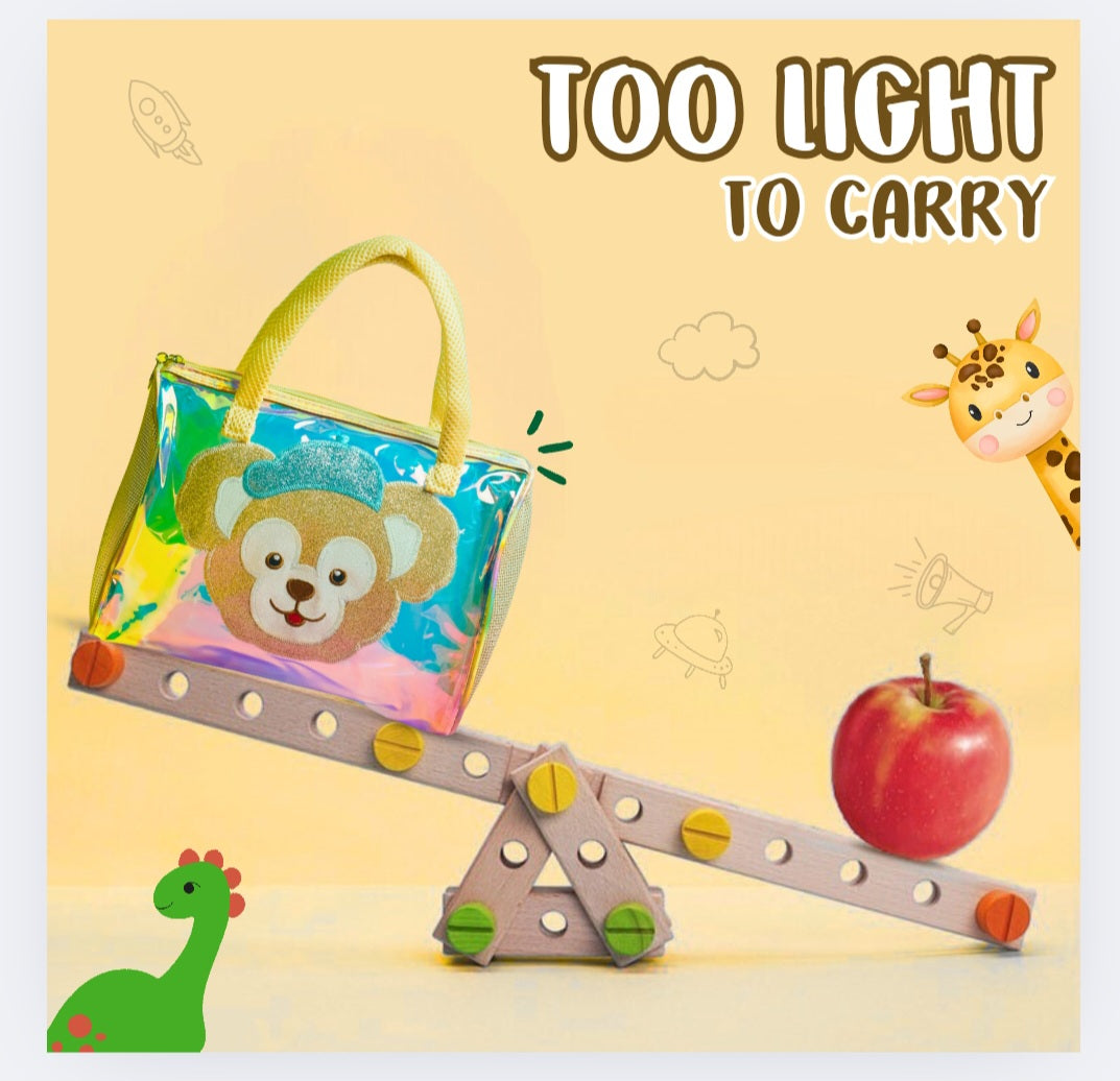 Unicorn 3-in-1 Pink Mesh Cosmetic Bag Set