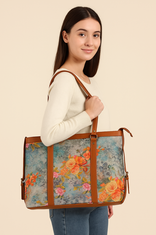 Elegant Sling cum Handbag – Floral Pattern