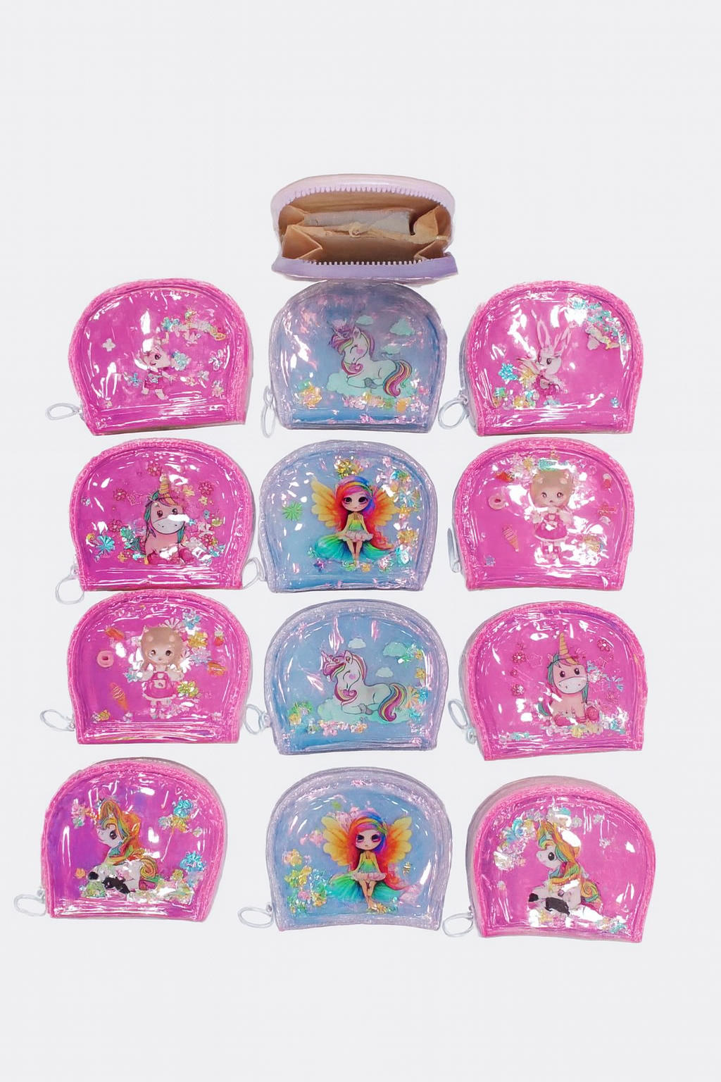 Unicorn Coin Pouch for Kids – Pink Glitter Zip Wallet