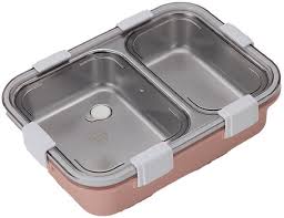 Stainless Steel Bento Lunch Box – 2 Compartment Leak-Proof Tiffin for Kids & Adults